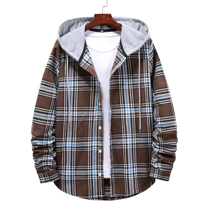 New Classic Plaid Shirt Versatile Hoodie