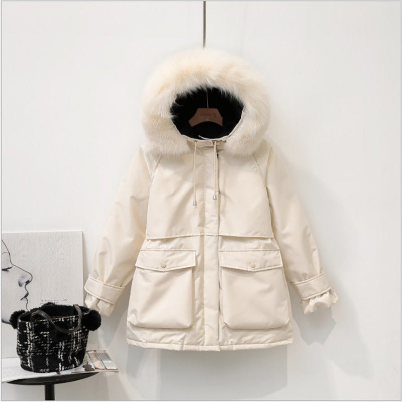 Fur collar down jacket