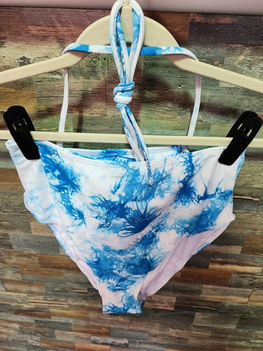 STRAPLESS BIKINI HP FLORAL MED  BLUE/WHITE STYLE2