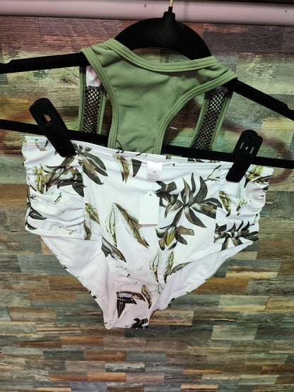 HIGH WAISTED RACERBACK MED  ARMY GREEN STYLE2