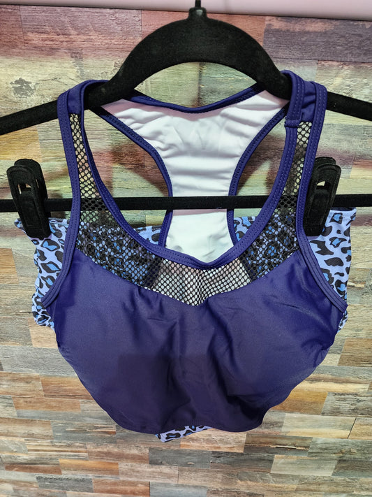 HIGH WAISTED RACERBACK MED BLUE