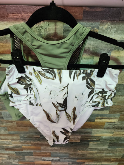 HALTER BIKI VERAGE CUTOUT LARGE ARMY GREEN