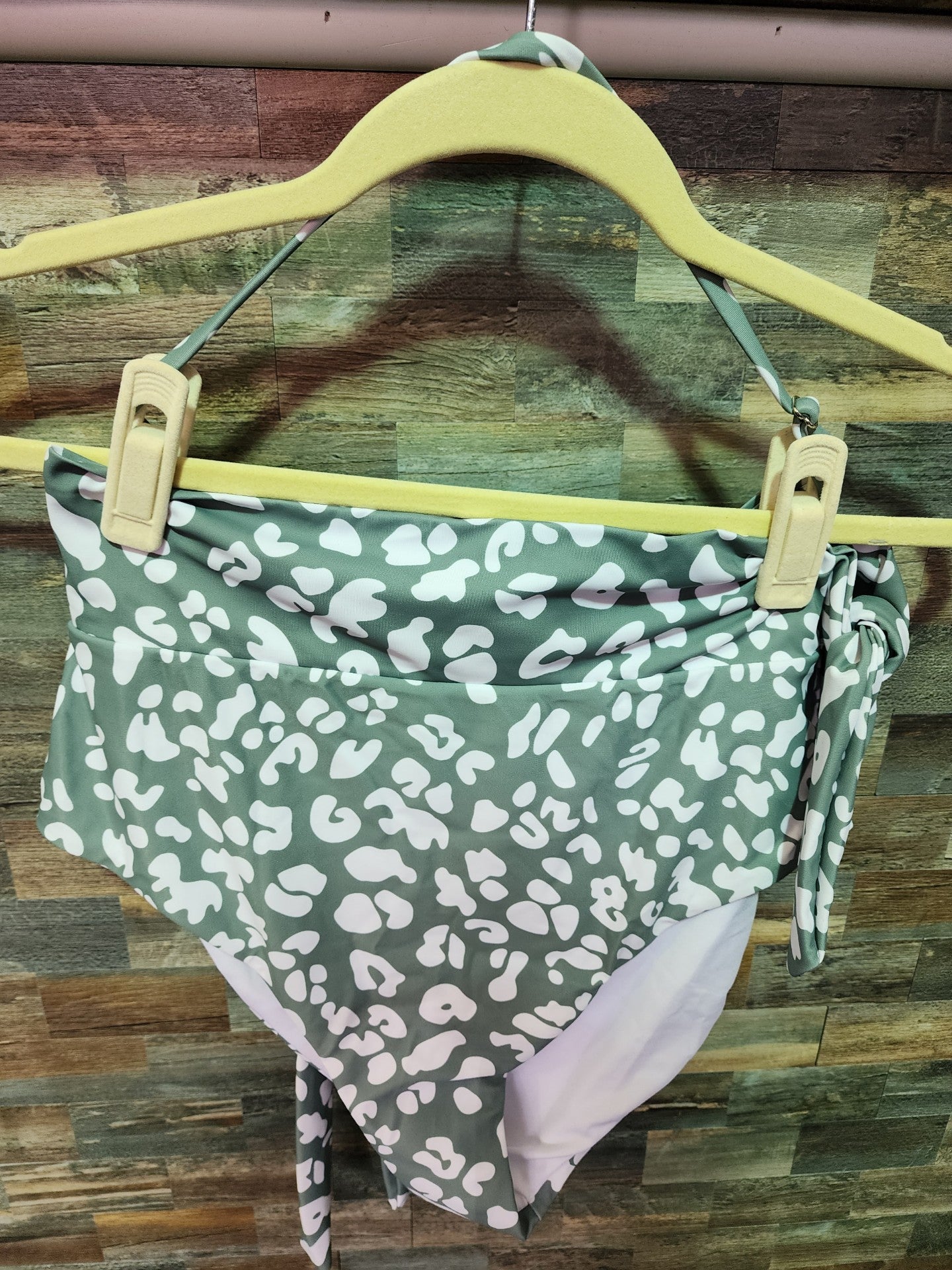 STRAPLESS BIKINI HP FLORAL LARGE GREEN