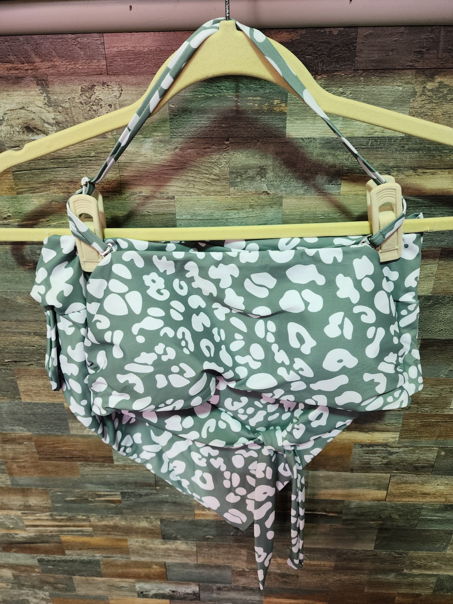 STRAPLESS BIKINI HP FLORAL LARGE GREEN