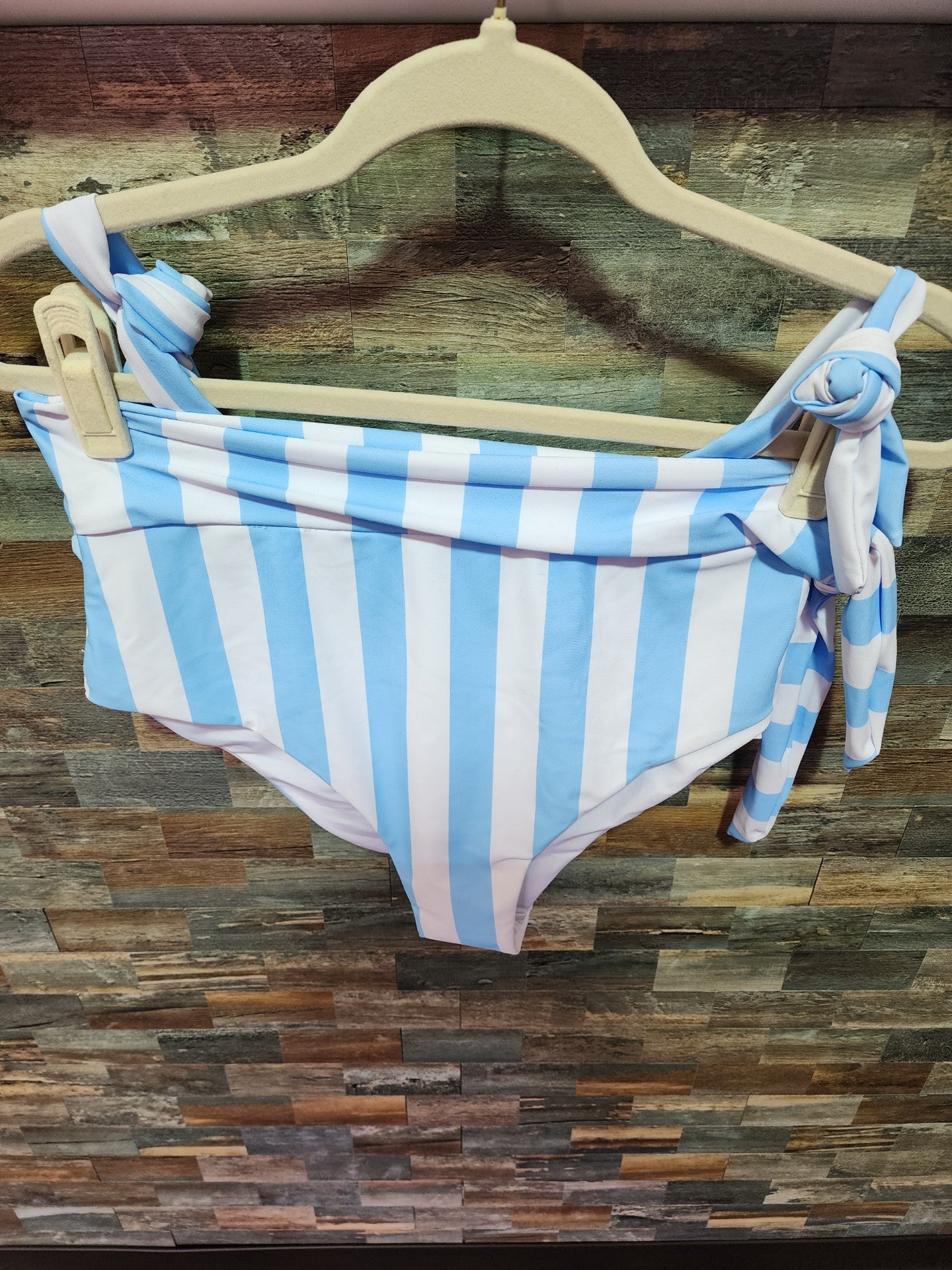 STRAPLESS BIKINI HP FLORAL LARGE WHITE/BLUE