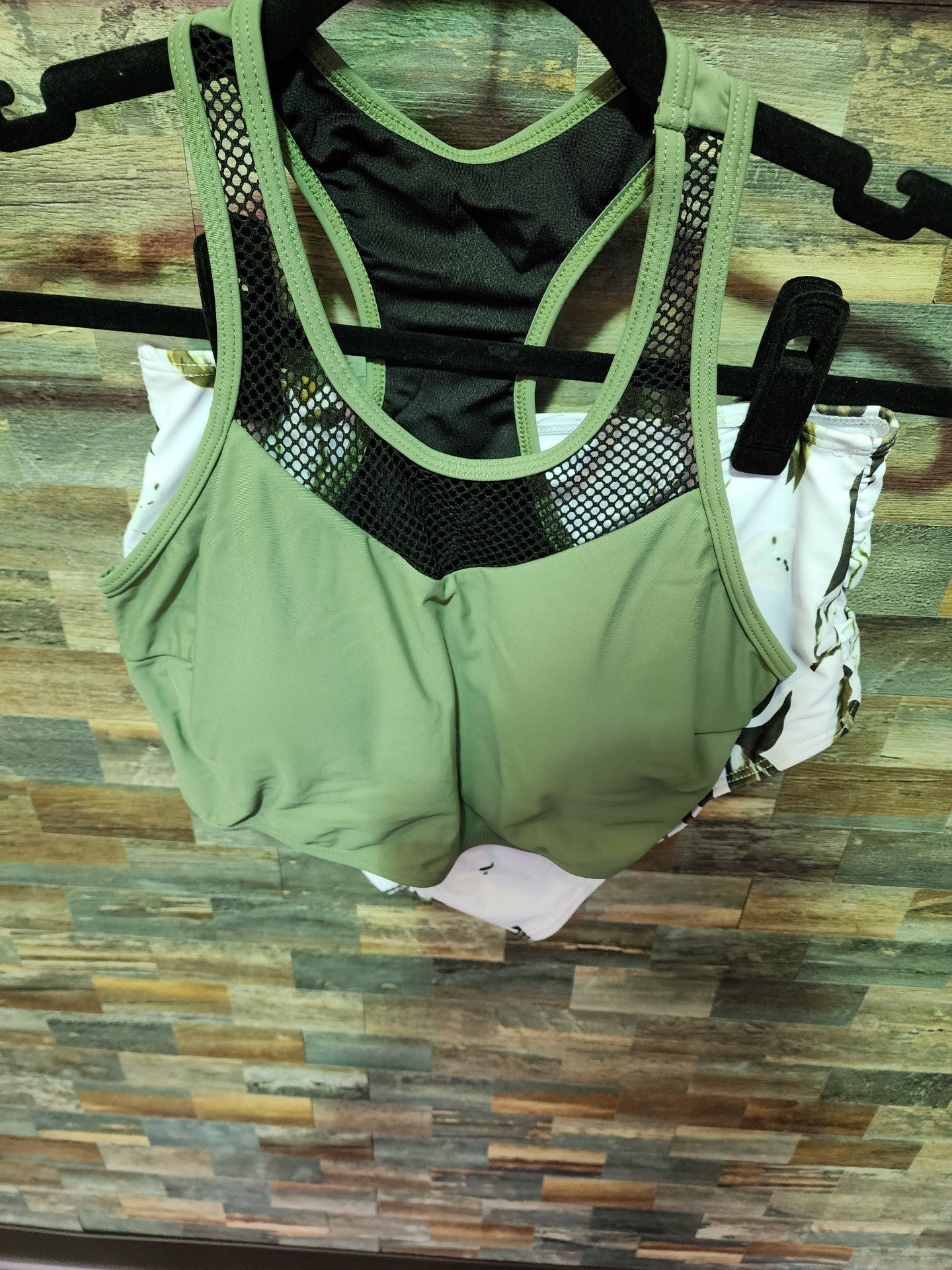 HIGH CUT SWIMSUIT LARGE ARMY GREEN