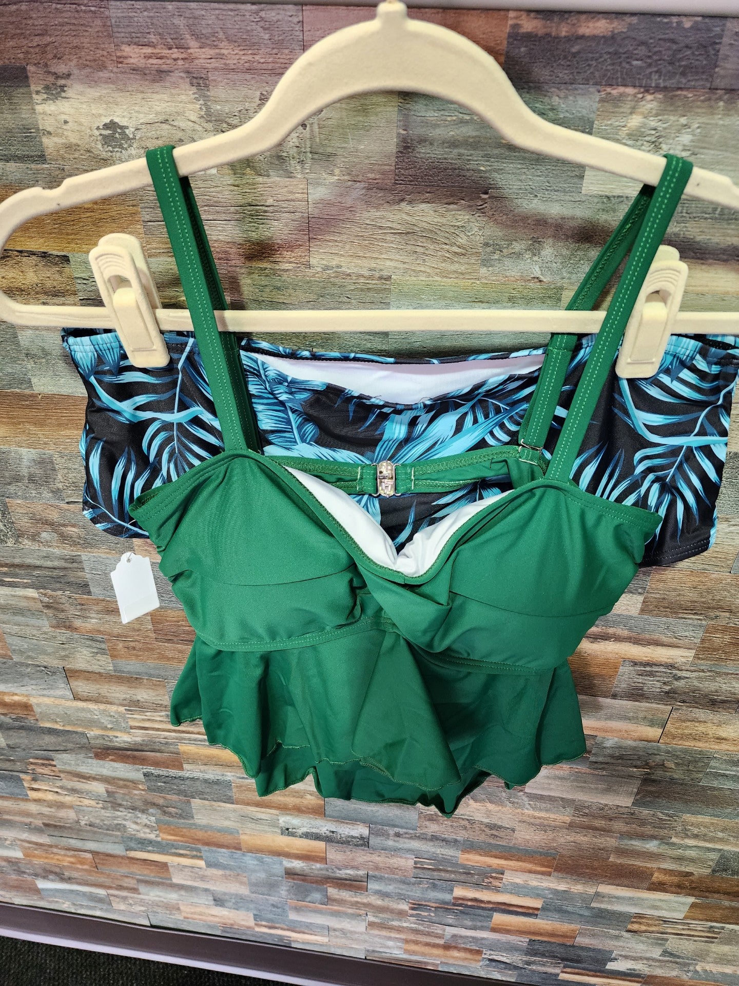 PEPLUM WAISTED TUMMY XLARGE GREEN