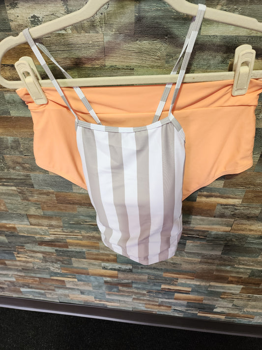 BIKI STRIPS XL PEACH/BEIGE