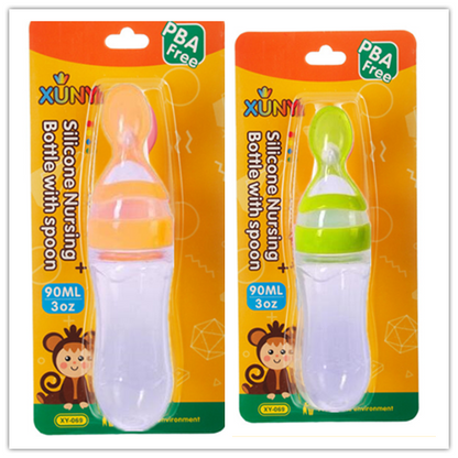 Silicone Training Rice Spoon, Infant Cereal Food Supplement, Safe Feeder