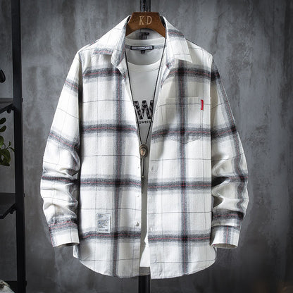 Plaid Shirt Jacket Men's Shirt Long Sleeve Casual