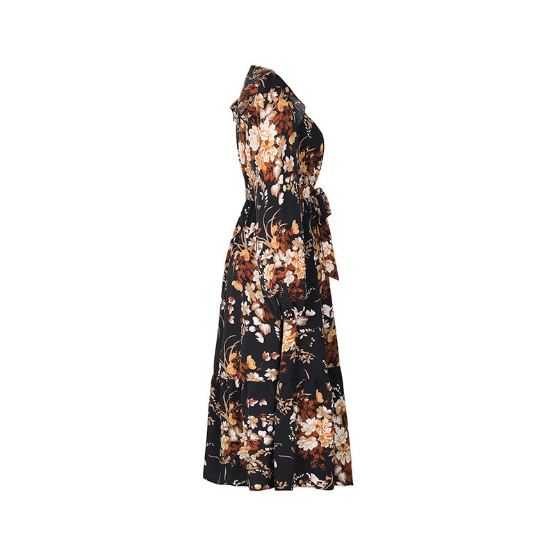 Women's European And American Printing Autumn Dress