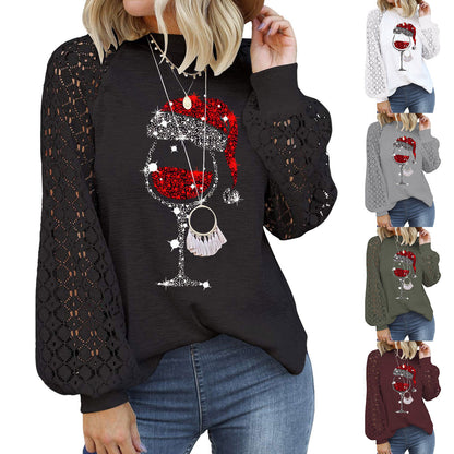 Floral Print Long Sleeve Pullover Women