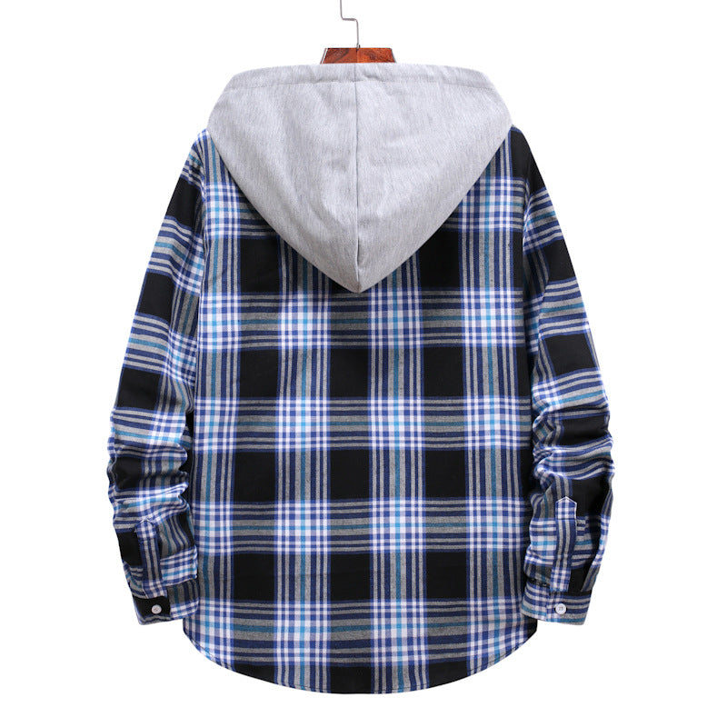 New Classic Plaid Shirt Versatile Hoodie