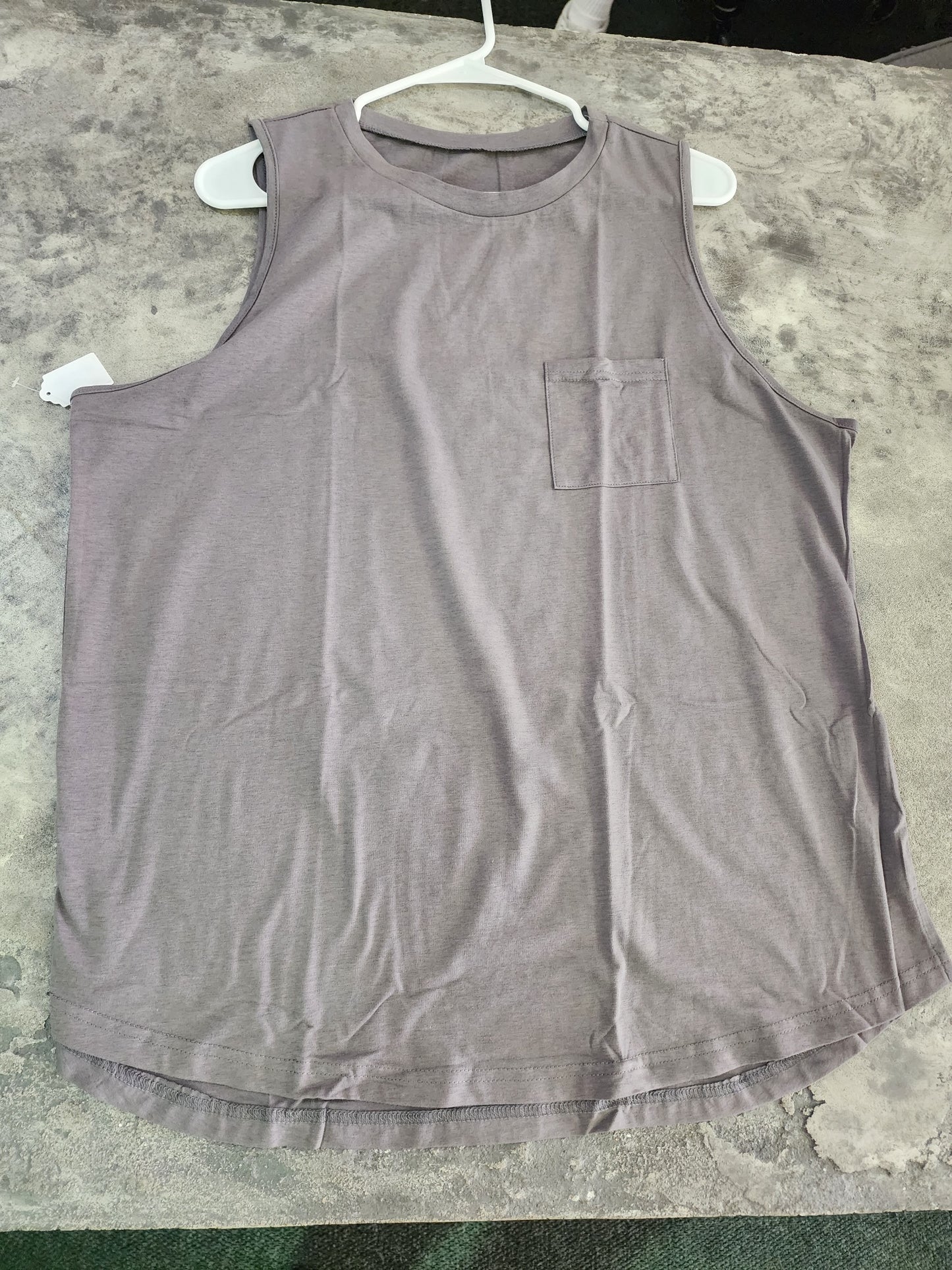 HIGH NECK TANK TOP/ WPOCKET - S/M/L/XL/2XL