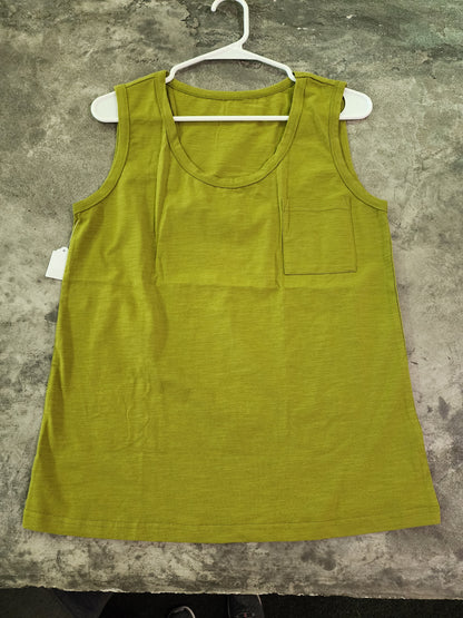 LOW NECK TAILORED CREW TANK-S/M/L/XL/2XL 12 COLORS