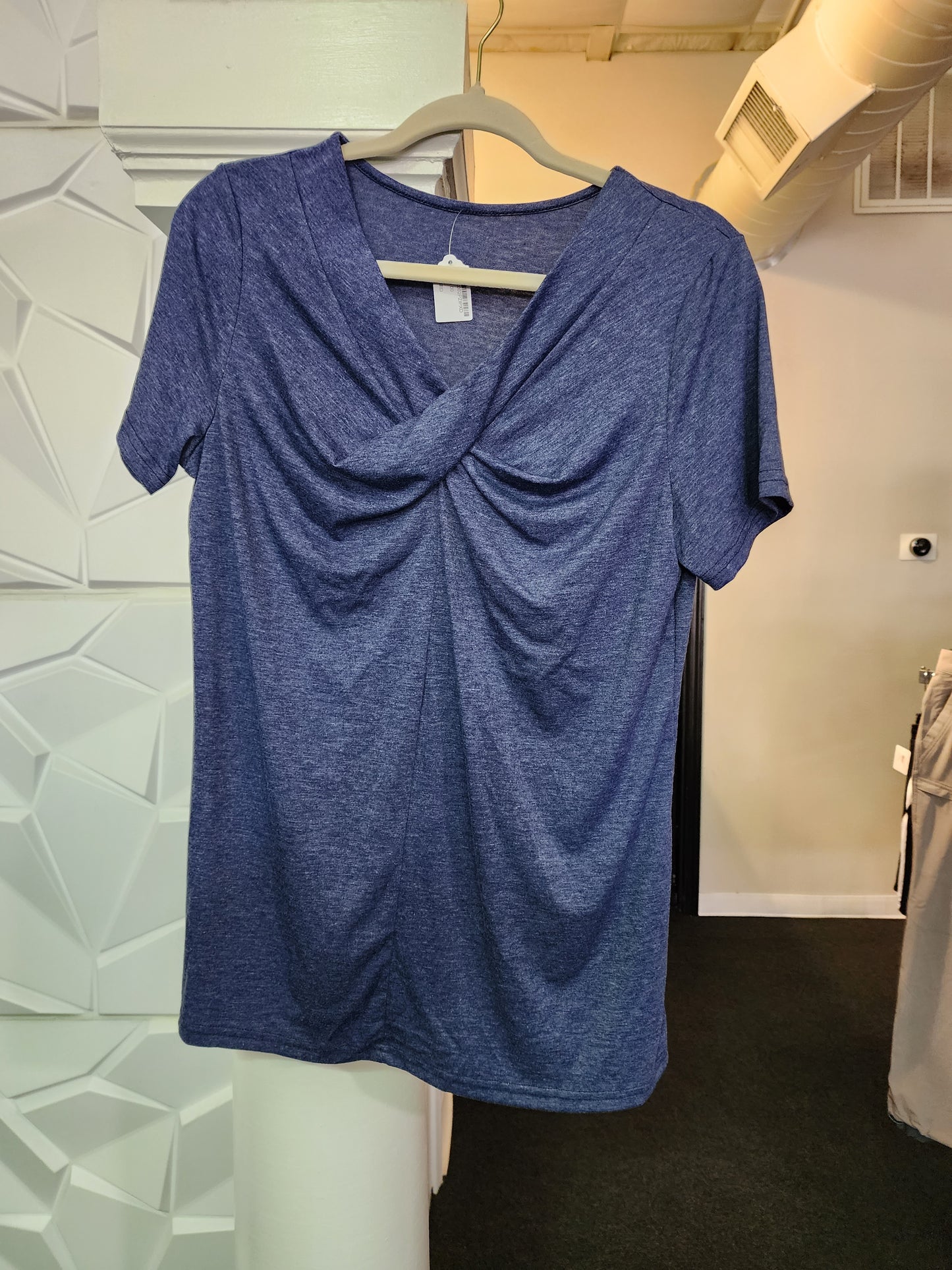 V NECK  KNOT TUNIC TOPS