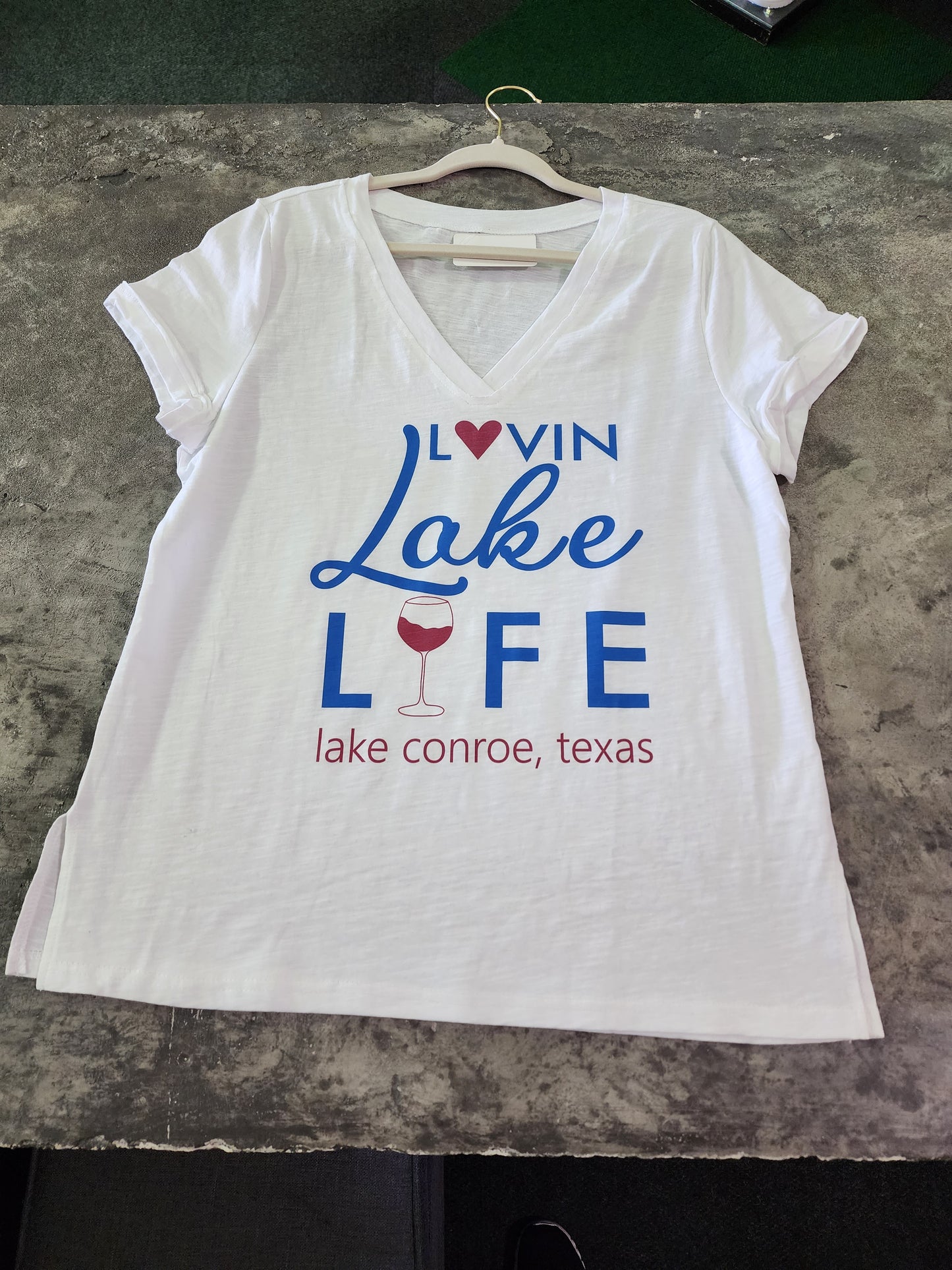 LOVIN LAKE CONROE - TSHIRT-LARGE