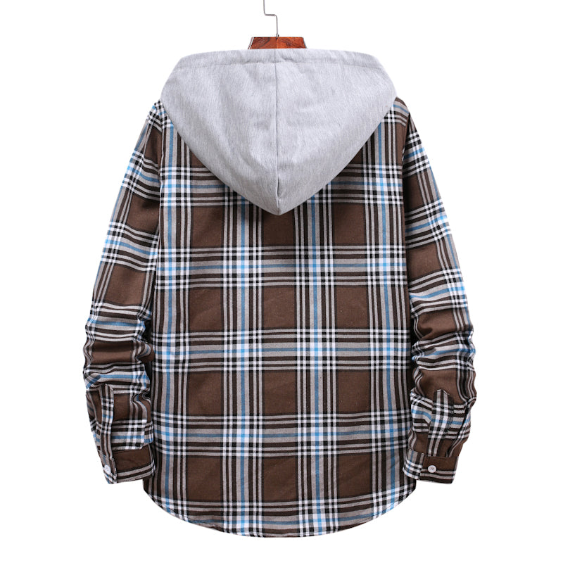 New Classic Plaid Shirt Versatile Hoodie