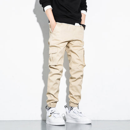 Large Size Cropped Trousers Men's Trousers And Feet Pants Loose