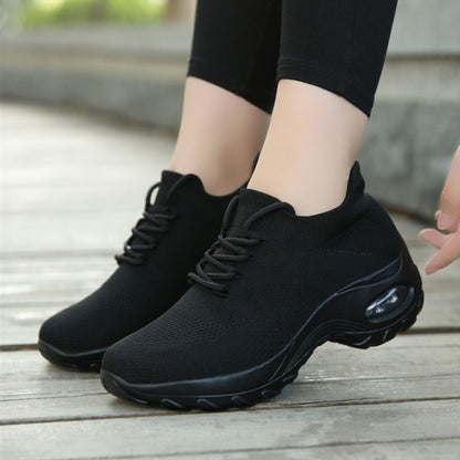 Sports shoes women flying knit socks shoes shaking shoes