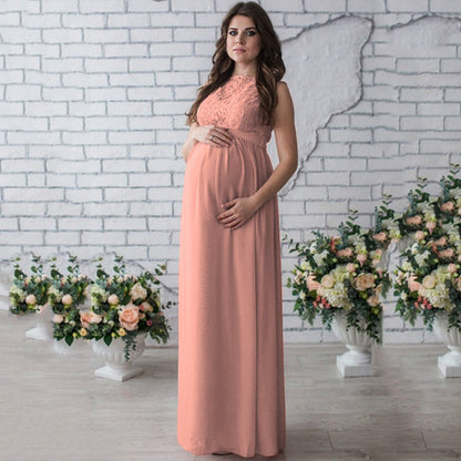 Lace Sleeveless Maternity Dress