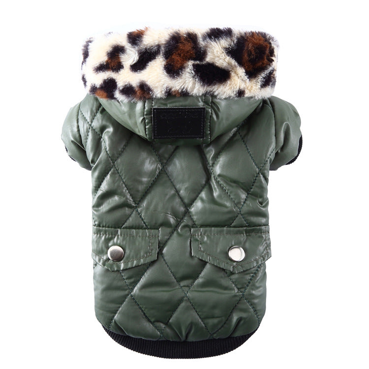 Cross-border pet supplies pet clothes dog clothes autumn and winter fur collar coat pet dog clothing