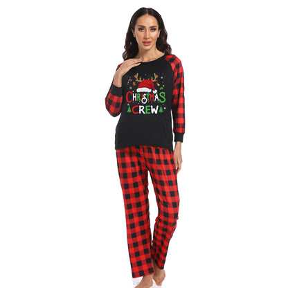 European And American Christmas Parent-child Homewear Clothes Pajamas Suit