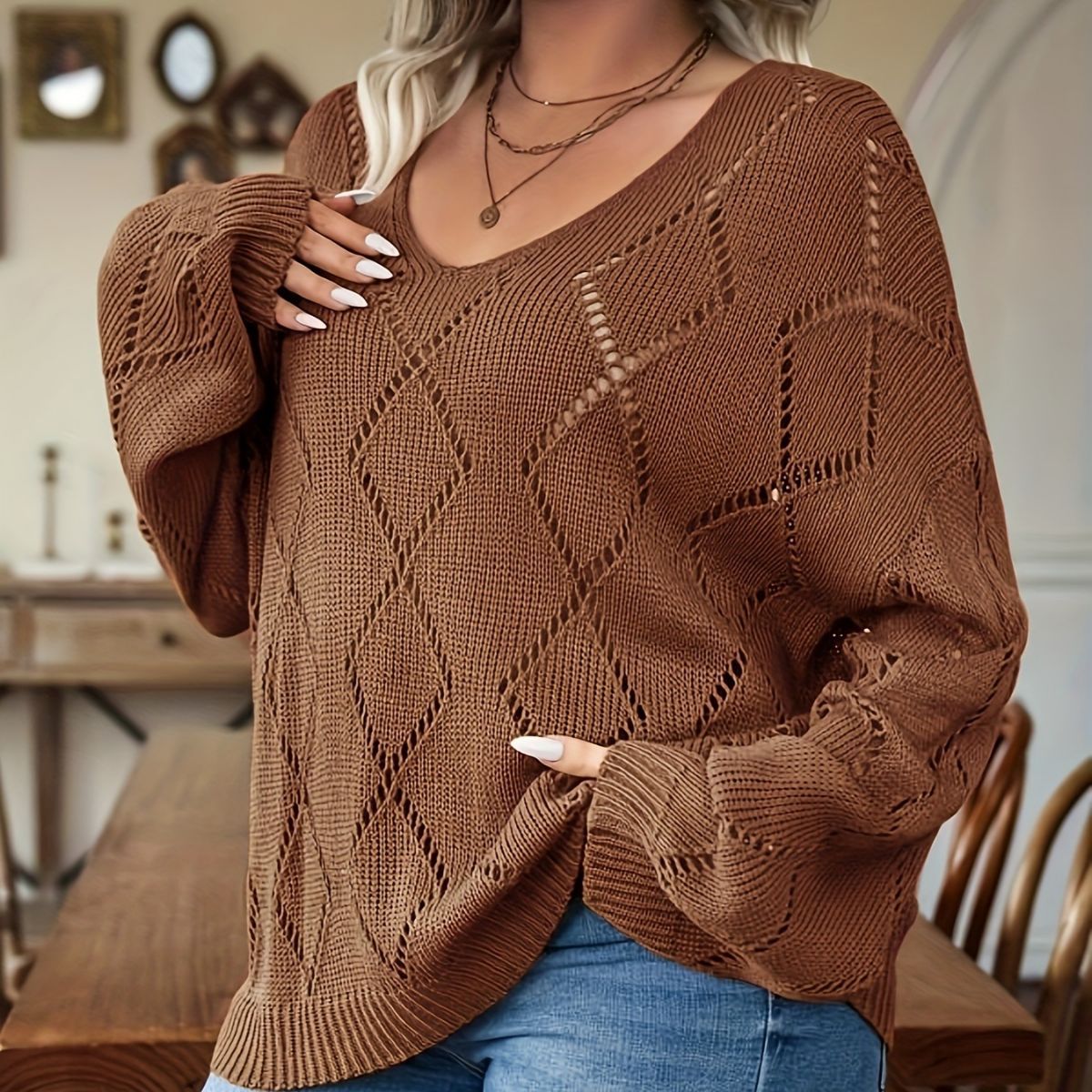 All-matching Loose Casual Knitted Women's Pullover Sweater