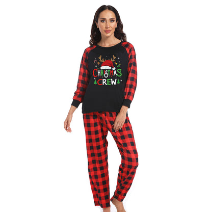 European And American Christmas Parent-child Homewear Clothes Pajamas Suit