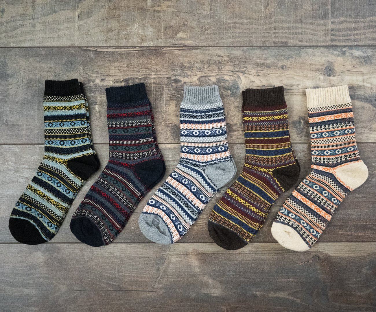 Winter Thick Warm Stripe Wool Socks Casual Sock Business Socks