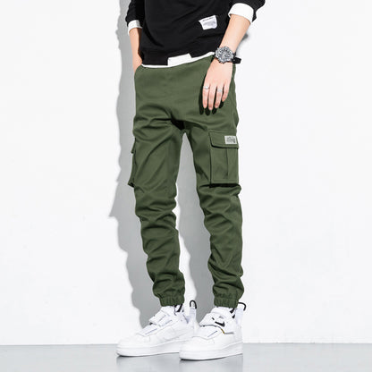 Large Size Cropped Trousers Men's Trousers And Feet Pants Loose