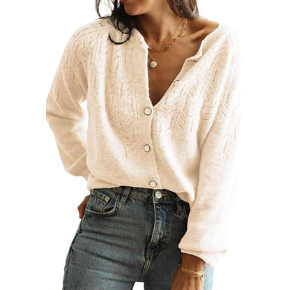 Pure Color Elegant Gentle Cardigan Sweater For Women