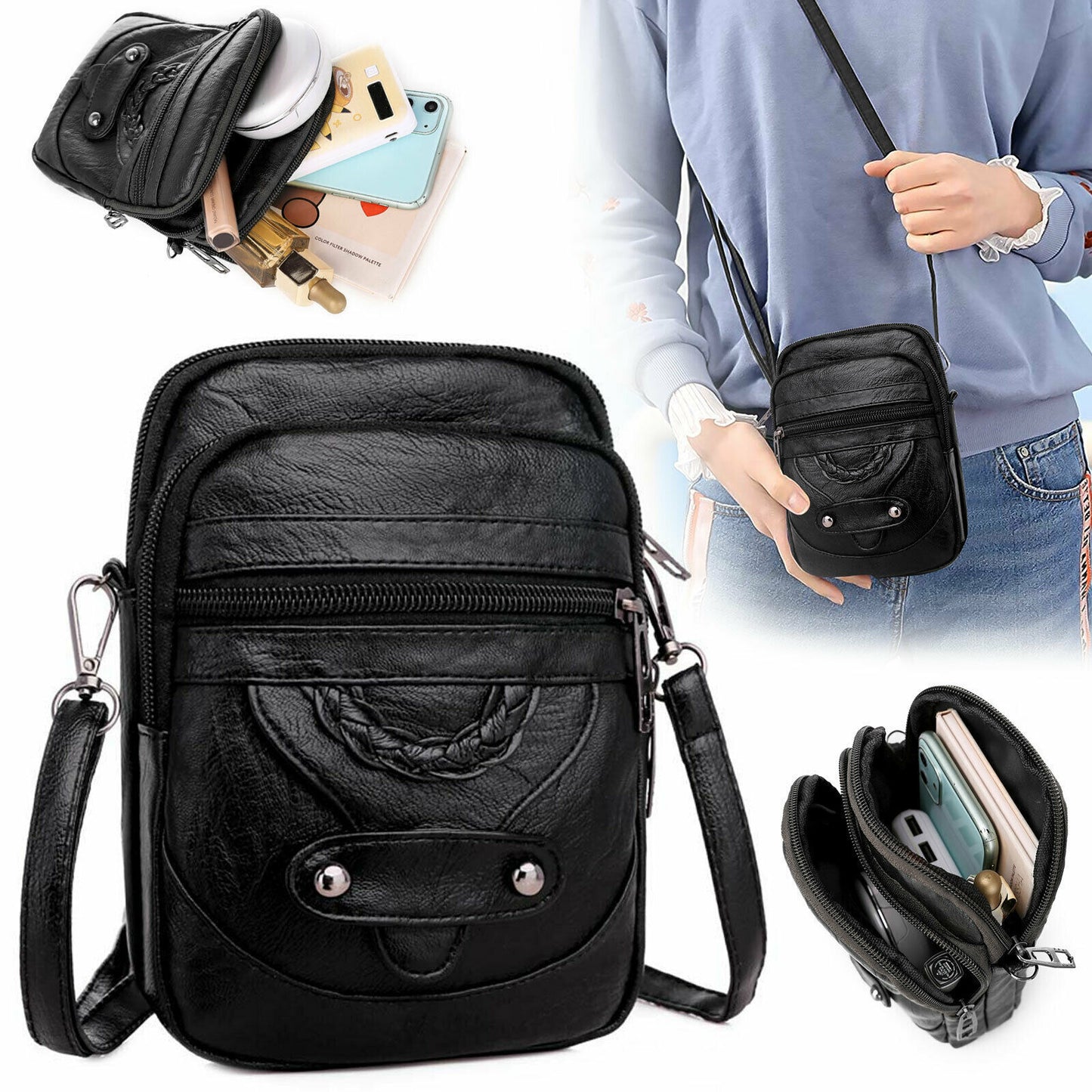 Women's Cross-body Small Cell Phone Handbag Case Shoulder Bag Pouch Purse Wallet