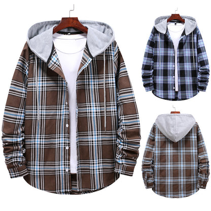 New Classic Plaid Shirt Versatile Hoodie