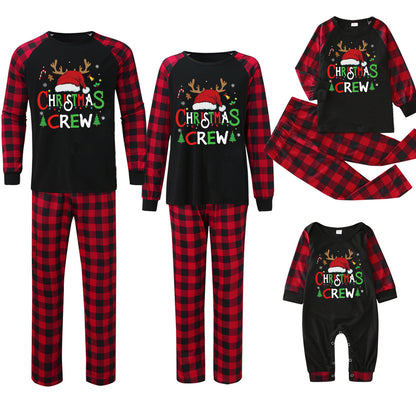 European And American Christmas Parent-child Homewear Clothes Pajamas Suit