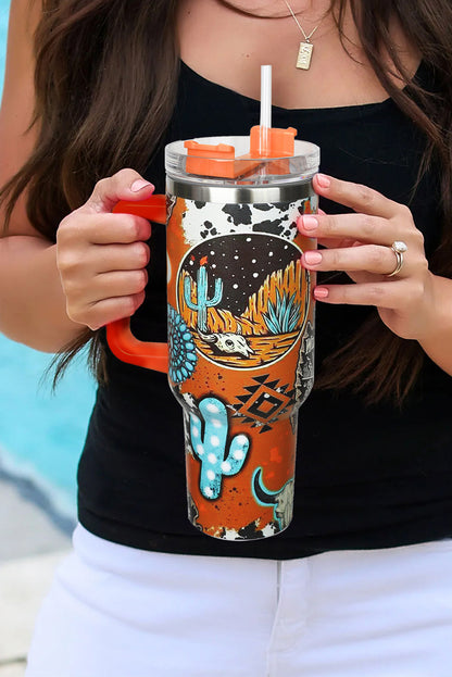 Orange Halloween 304 Stainless Steel Insulated Handle Tumbler