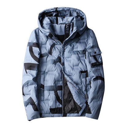 Hooded down jacket