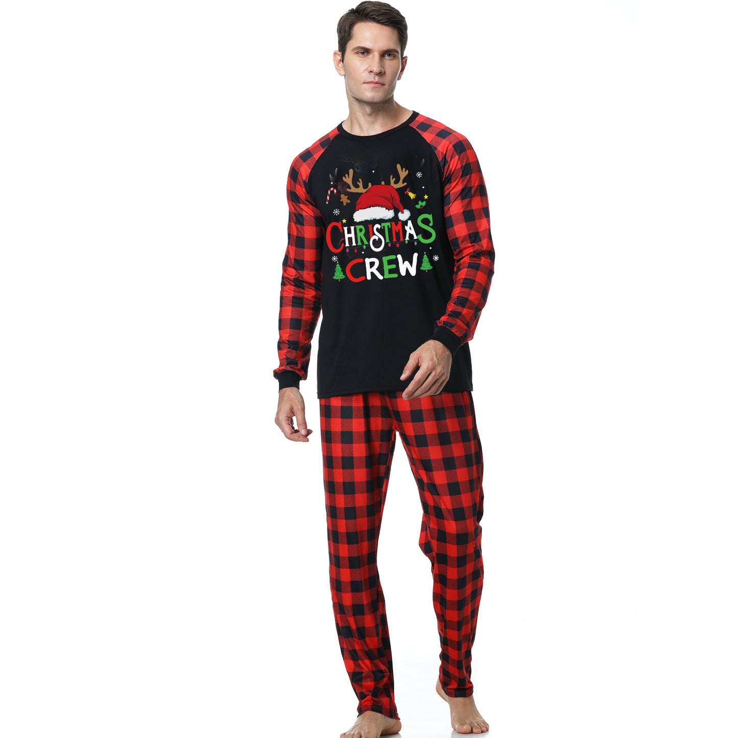 European And American Christmas Parent-child Homewear Clothes Pajamas Suit