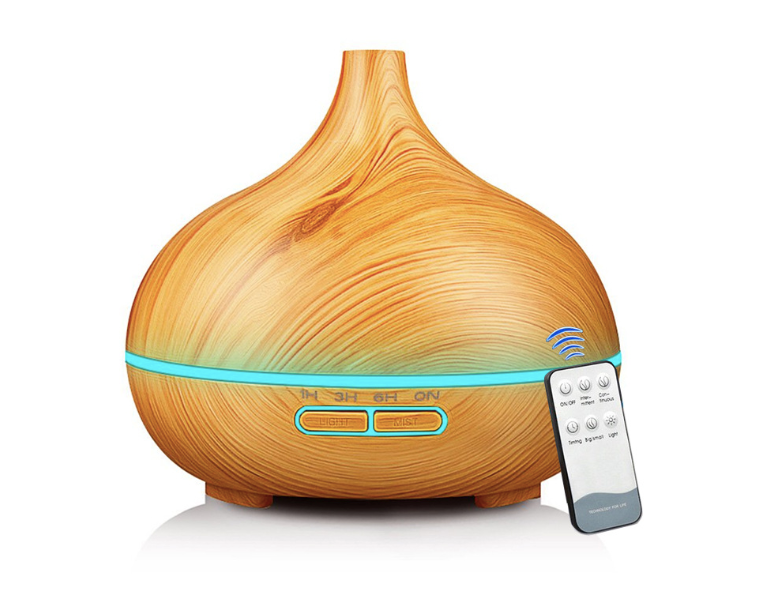 Ultrasonic Aroma Diffuser Humidifier Wood Grain