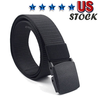 Plastic Cam Buckle Nylon Canvas Tactical Waistband Webbing Military Belt For Men