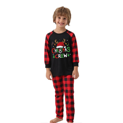 European And American Christmas Parent-child Homewear Clothes Pajamas Suit