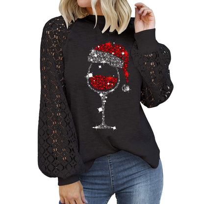 Floral Print Long Sleeve Pullover Women