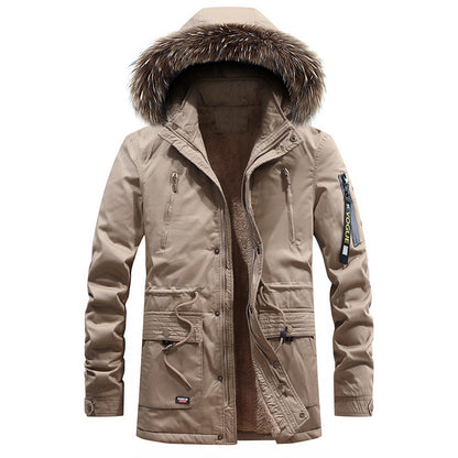 Cotton Men's Mid-length Korean Jacket Winter Plus Down Jacket