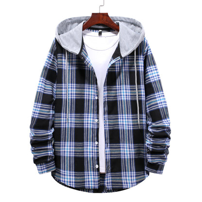 New Classic Plaid Shirt Versatile Hoodie