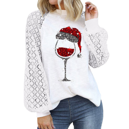 Floral Print Long Sleeve Pullover Women