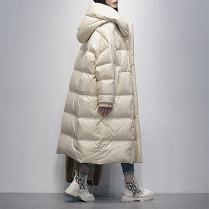 Winter Fleece-lined Thickened 90 White Duck Down Jacket