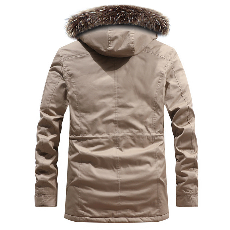 Cotton Men's Mid-length Korean Jacket Winter Plus Down Jacket