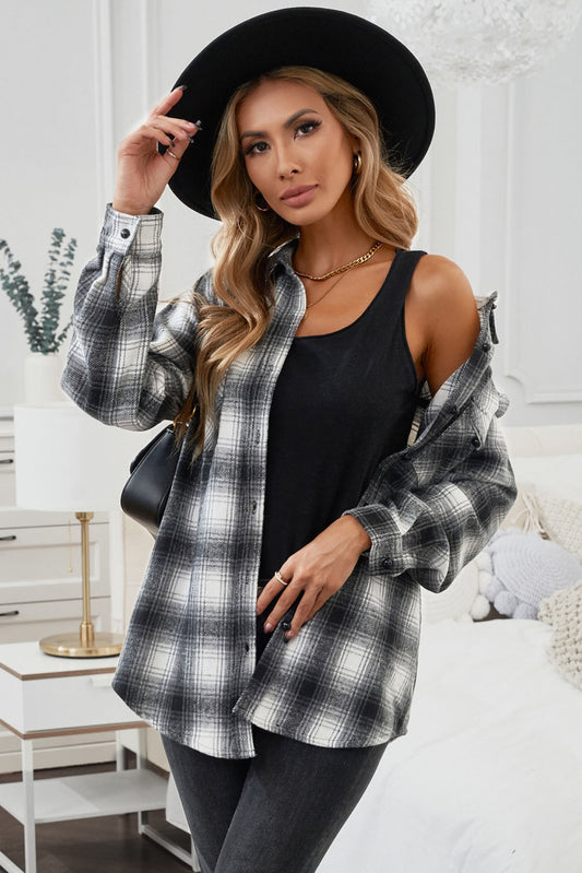 Plaid Button Up Long Sleeve Shirt