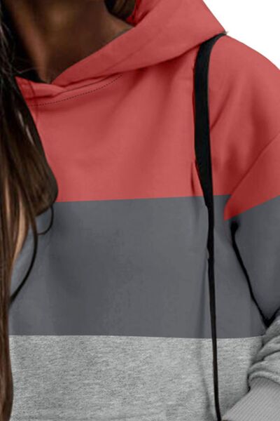 Color Block Dropped Shoulder Sweatshirt