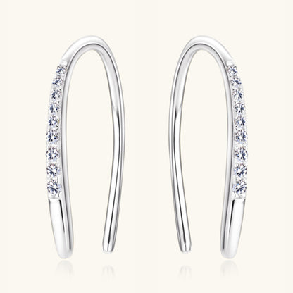 Moissanite 925 Sterling Silver U Shape Earrings